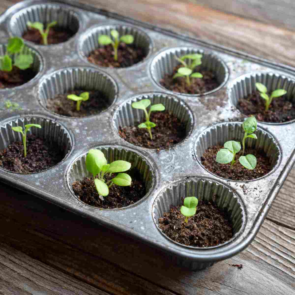 Start Seeds in Old Muffin Tins