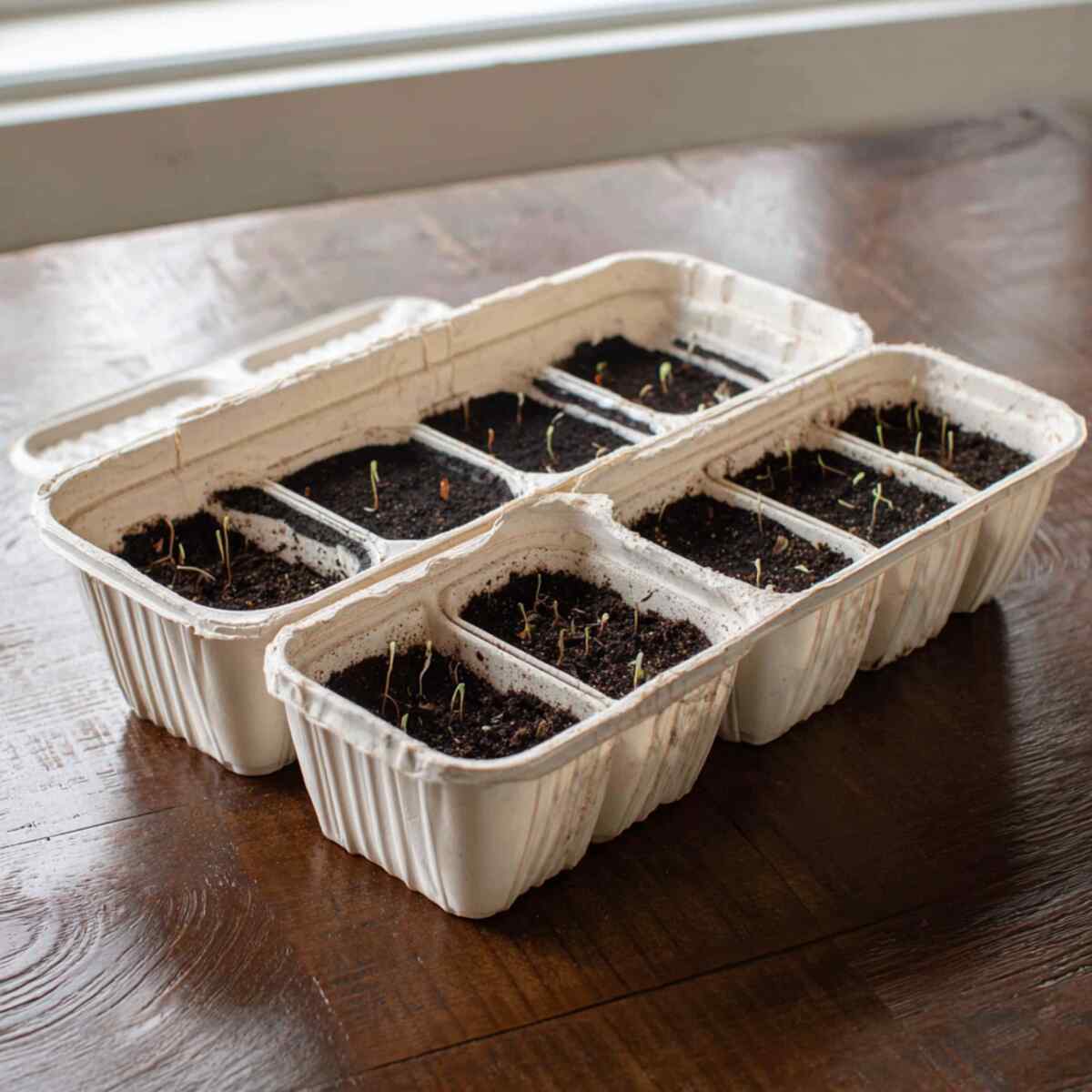 Use Takeout Containers for Seed Germination Trays
