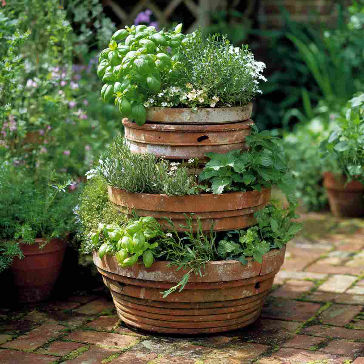 Herb-Filled Clay Pot Cooling Tower