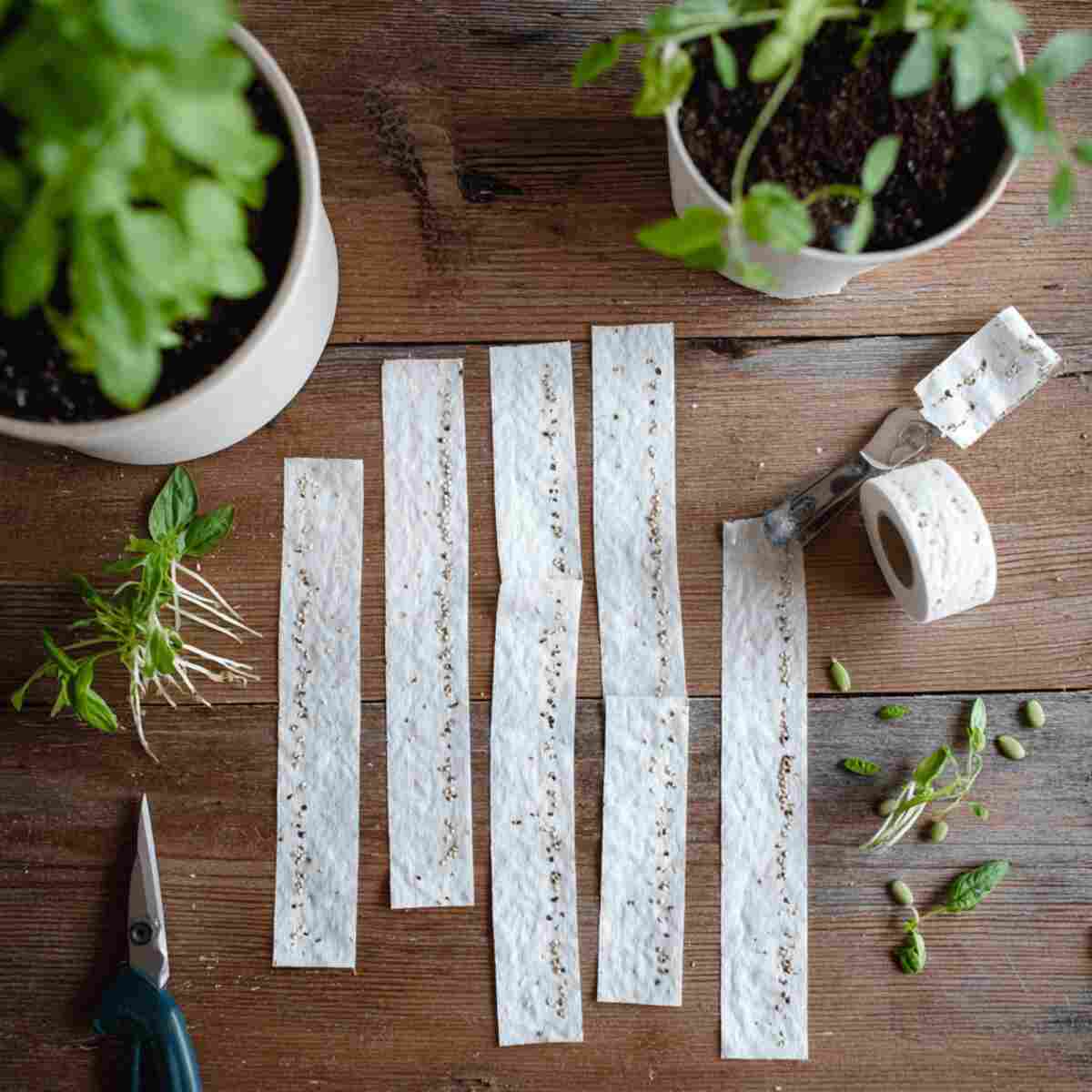 Paper Towel Seed Tape