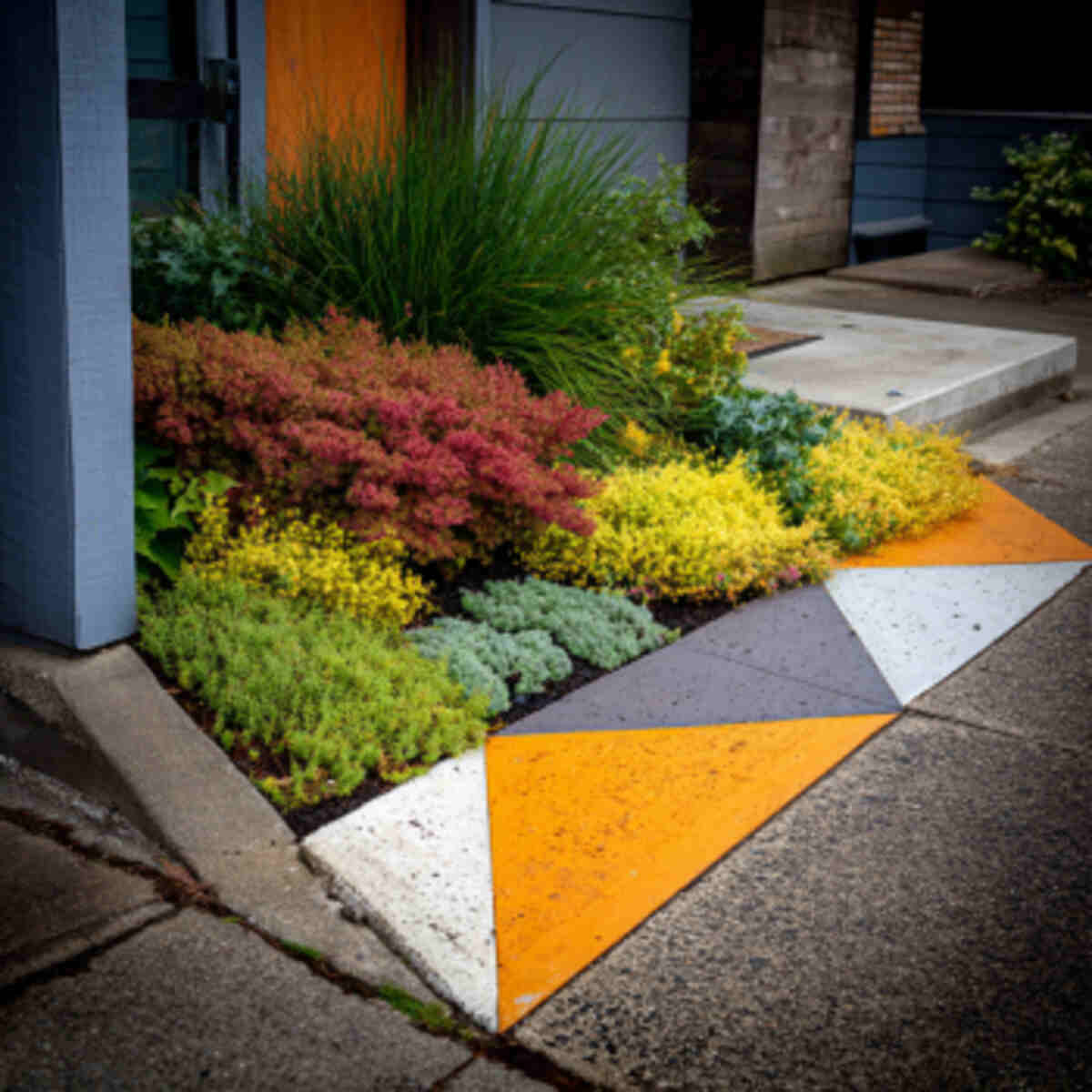 Corner Triangles in Contrasting Hues