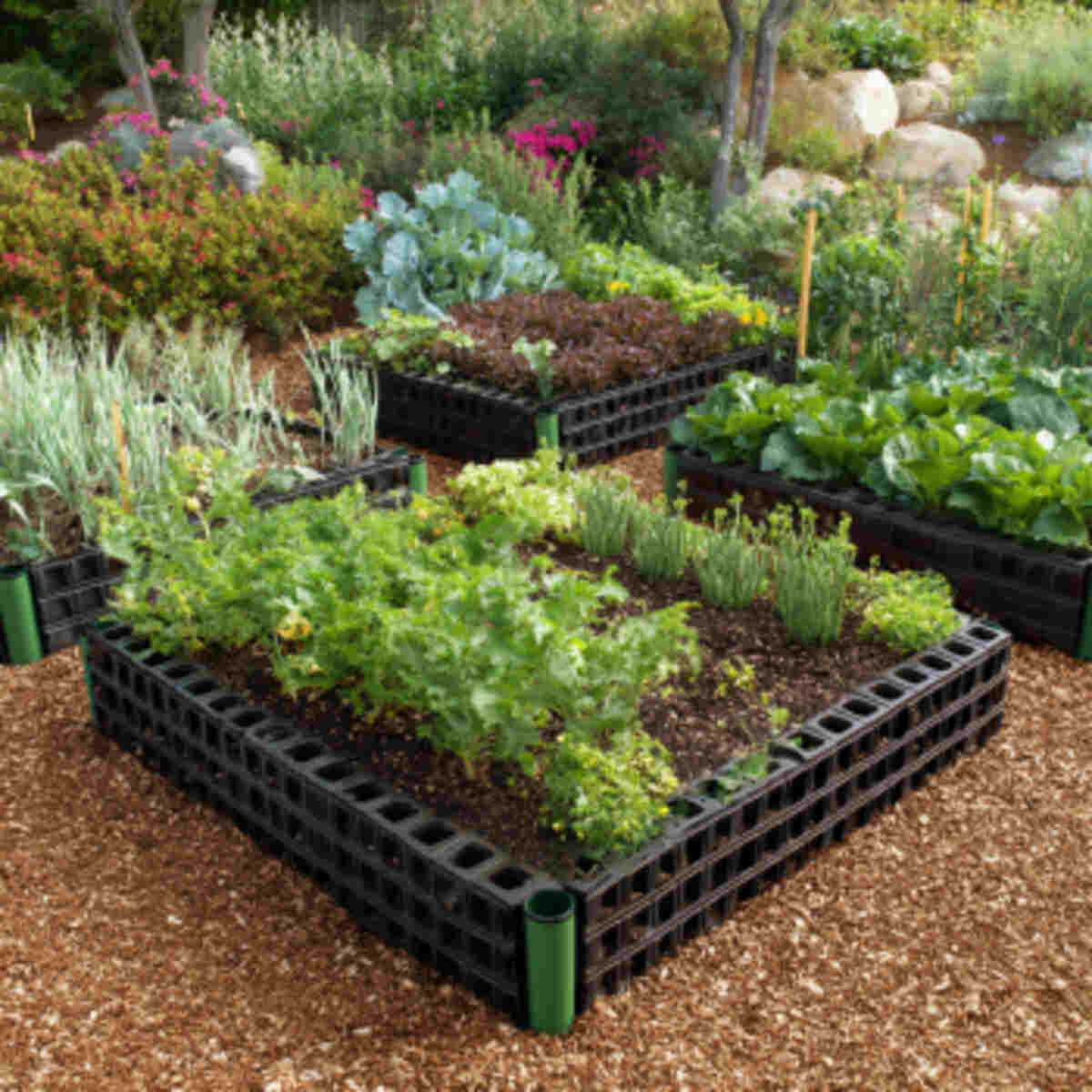 Kitchen Garden Grid with Corner 