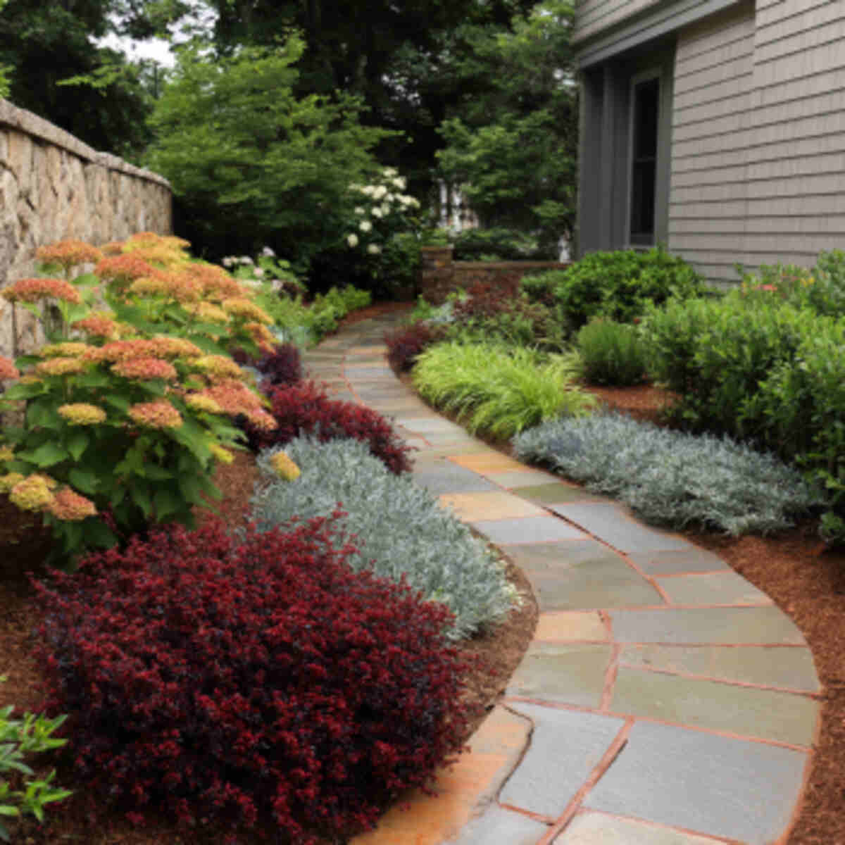 Pathway Border with Seasonal Hues
