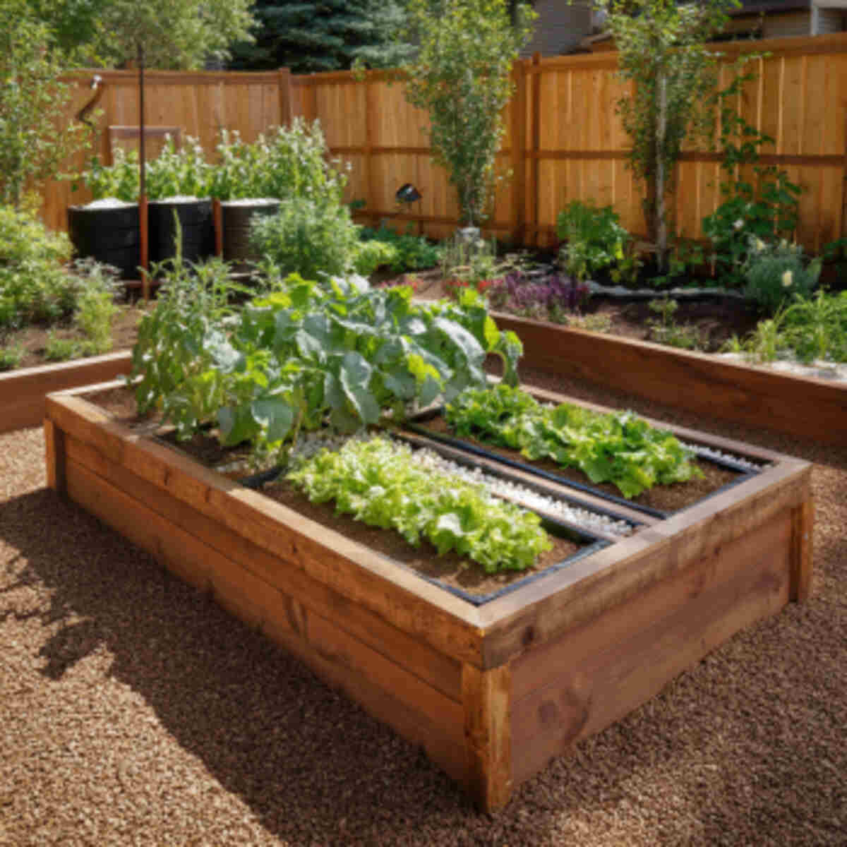 Raised Bed with Built-in Compost