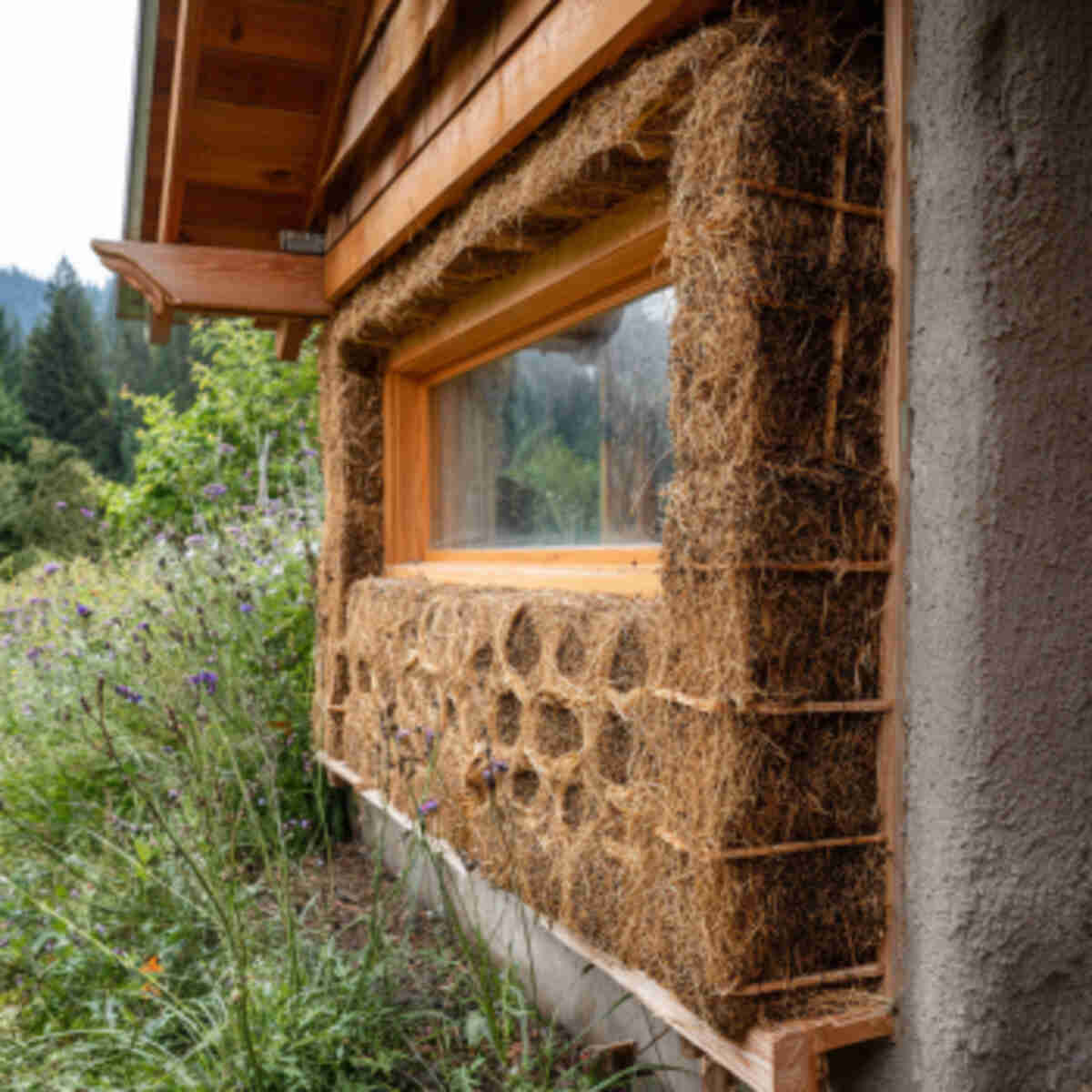 Straw Bale Pollen Wall