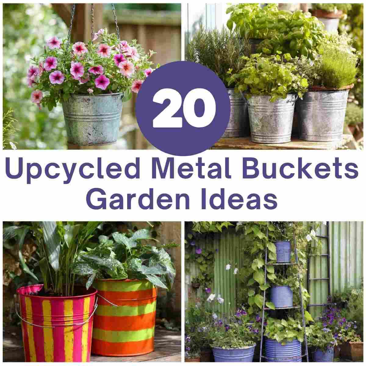 Upcycled Metal Buckets Garden Ideas